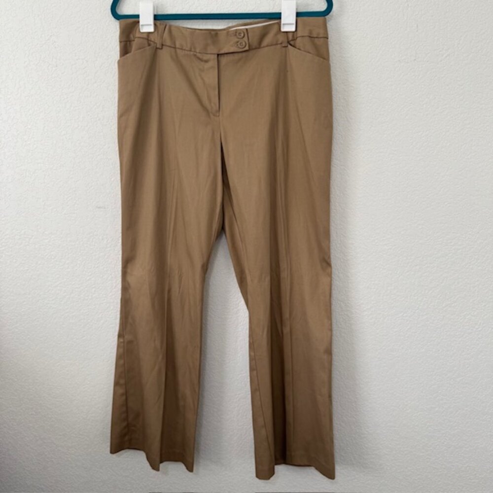 George London Fit Women's Tan Beige Dress Pants Size 12 Work Career School